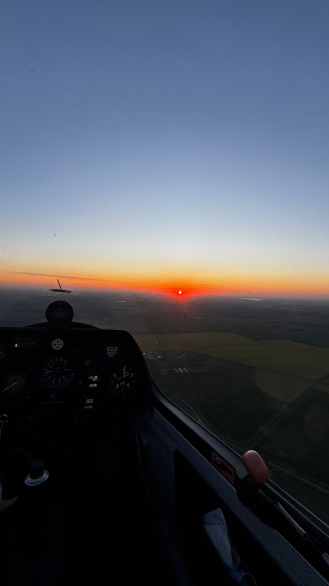 Sunset from a glider
