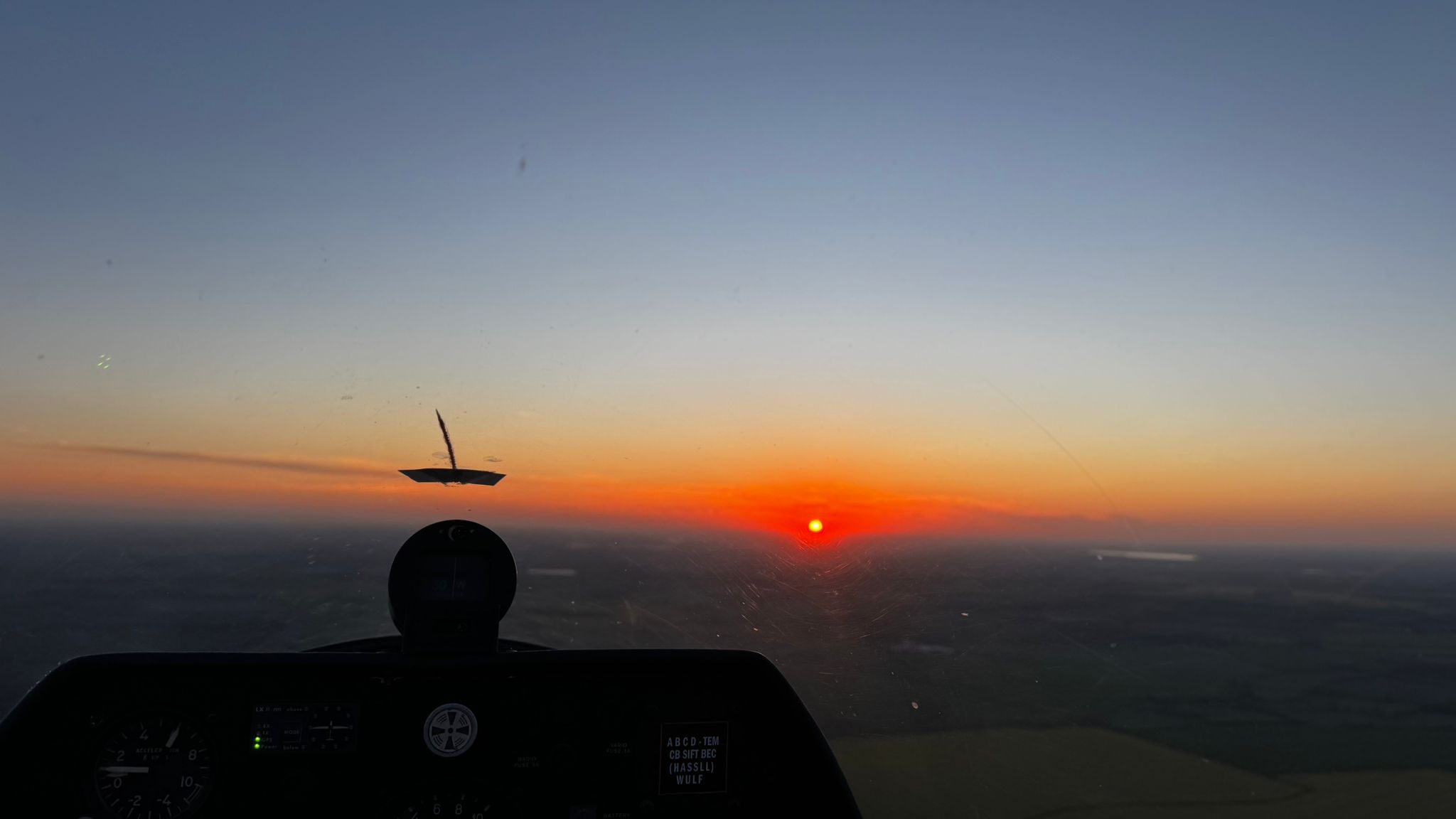 Sunset from a glider